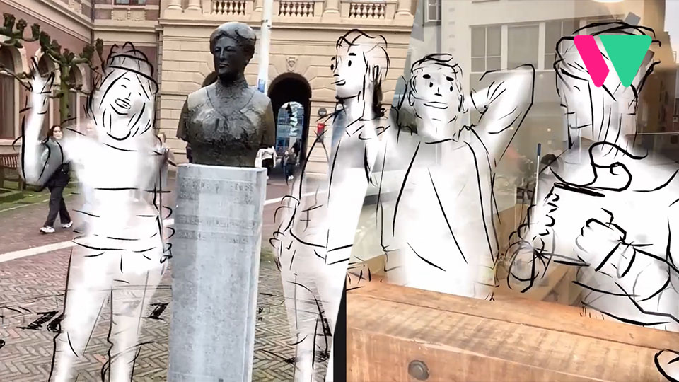 AR Story, stylized 3D characters in an augmented reality app - work for Wonderment by Design - Josien Vos Portfolio